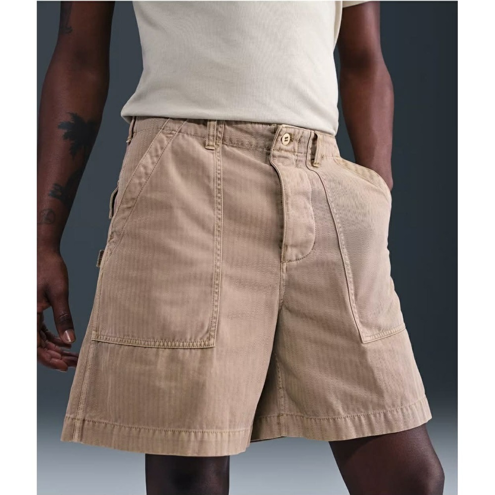 Nike Life "Fatigue" Hemp Shorts Khaki HJ2976-200 Men's Size 38‎ MSRP $110 NEW